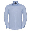 Front - Russell Collection Mens Herringbone Long-Sleeved Formal Shirt