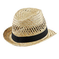 Front - Beechfield Straw Summer Trilby