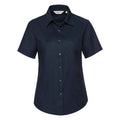 Front - Russell Collection Womens/Ladies Oxford Short-Sleeved Shirt