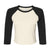 Front - Bella + Canvas Womens/Ladies Raglan 3/4 Sleeve Crop T-Shirt