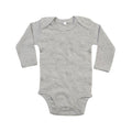 Front - Babybugz Baby Heather Long-Sleeved Bodysuit