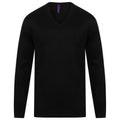 Front - Henbury Mens Acrylic V Neck Sweatshirt