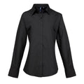 Front - Premier Womens/Ladies Supreme Poplin Long-Sleeved Formal Shirt