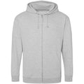 Front - Awdis Mens Plain Heather Full Zip Hoodie