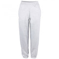 Front - Awdis Mens College Heather Cuffed Jogging Bottoms