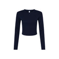 Front - Bella + Canvas Womens/Ladies Long-Sleeved Crop T-Shirt