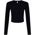 Front - Bella + Canvas Womens/Ladies Micro-Rib Long-Sleeved T-Shirt