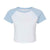 Front - Bella + Canvas Womens/Ladies Micro-Rib Raglan Crop Top