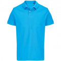 Bright Kelly - Front - SOLS Unisex Adult Pacific Pique Twin Needle Stitch Polo Shirt