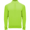 Fluro Green - Front - Roly Childrens-Kids Epiro Quarter Zip Long-Sleeved Sweatshirt