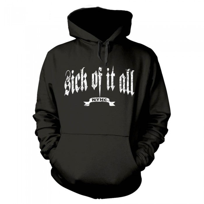 Sick Of It All Unisex Adult Logo Hoodie | Discounts on great Brands