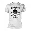 Front - Battalion of Saints Unisex Adult Skull And Crossbones T-Shirt