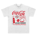 Front - Coca-Cola Unisex Adult Santa Bottle T-Shirt