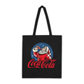 Front - Coca-Cola Drinking Santa Tote Bag