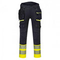 Front - Portwest Mens DX4 Class 1 Hi-Vis Detachable Holster Pocket Trousers