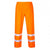 Front - Portwest Mens Rain Hi-Vis Safety Traffic Trousers