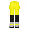 Front - Portwest Mens PW2 Hi-Vis Holster Pocket Trousers