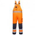 Front - Portwest Mens Dijon Contrast High-Vis Safety Bib And Brace Trouser