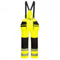 Front - Portwest Mens PW3 Waterproof Hi-Vis Bib And Brace Trouser