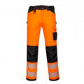 Front - Portwest Mens PW3 Hi-Vis Lightweight Stretch Safety Work Trousers