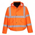 Front - Portwest Mens Hi-Vis Winter Bomber Jacket