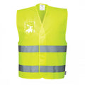 Front - Portwest Mens Band & Brace Hi-Vis Vest