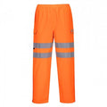 Front - Portwest Mens Hi-Vis Safety Rain Trousers