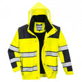 Front - Portwest Mens Classic 3 In 1 Hi-Vis Winter Bomber Jacket