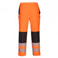 Front - Portwest Womens/Ladies PW3 Hi-Vis Safety Rain Trousers