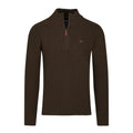 Front - Raging Bull Mens Textured Chunky Knit Quarter Zip Pullover