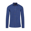 Front - Raging Bull Mens Windowpane Check Brushed Cotton Long-Sleeved Shirt