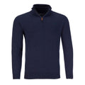 Front - Raging Bull Mens Classic Knitted Cashmere Blend Quarter Zip Jumper