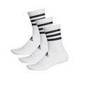 Front - Adidas Unisex Adult Crew Socks (Pack of 3)