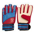 Front - West Ham United FC Childrens/Kids Crest Goalkeeper Gloves