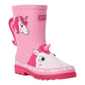 Front - Regatta Childrens/Kids Mudplay II Luna The Unicorn Wellington Boots