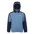 Olympic Blue-Navy - Front - Regatta Childrens-Kids Volcanics VIII Terrain Print Reflective Jacket