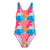 Front - Regatta Girls Katrisse Tropical Leaves One Piece Swimsuit