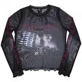 Front - Pink Floyd Womens/Ladies Live Band Mesh Long-Sleeved Crop Top