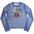 Front - Def Leppard Womens/Ladies Bringin On The Heartbreak Mesh Long-Sleeved Crop Top