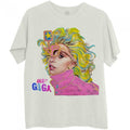 Front - Lady Gaga Unisex Adult Colour Sketch T-Shirt