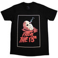 Front - Friday The 13th Unisex Adult Jason Blood Mask T-Shirt