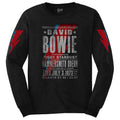 Front - David Bowie Unisex Adult Hammersmith Odeon Sleeve Print Long-Sleeved T-Shirt