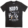 Front - Kiss Unisex Adult End Of The Road World Tour Stone Wash T-Shirt