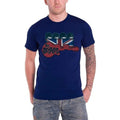 Front - The Beatles Unisex Adult Guitar & Flag T-Shirt