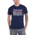 Front - The Beatles Unisex Adult Flag Logo T-Shirt