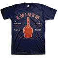 Front - Eminem Unisex Adult Detroit Finger T-Shirt