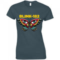 Front - Blink 182 Womens/Ladies Butterfly Heather T-Shirt