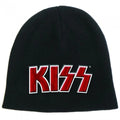 Front - Kiss Unisex Adult Red On White Logo Beanie