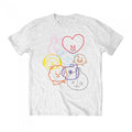 Front - BT21 Unisex Adult Faces T-Shirt