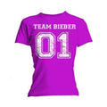 Front - Justin Bieber Womens/Ladies Team Bieber Cotton Skinny T-Shirt